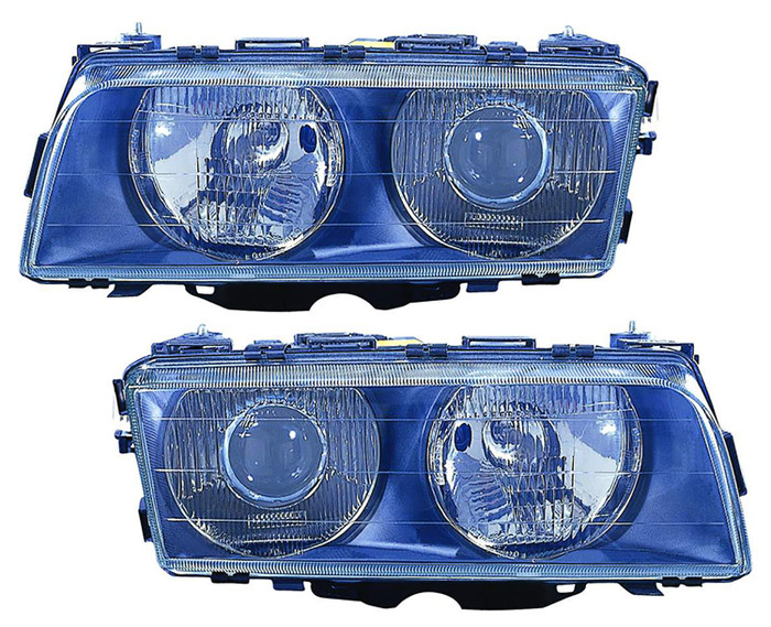 1995-1998 BMW 7 Series Headlights Driver Left and Passenger Right Side Halogen