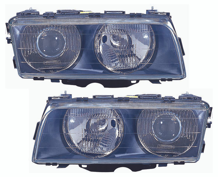 1995-1998 BMW 7 Series Headlights Driver Left and Passenger Right Side HID/Xenon