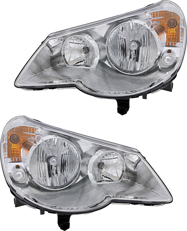 2007-2010 Chrysler Sebring Headlights Driver Left and Passenger Right Side Halogen