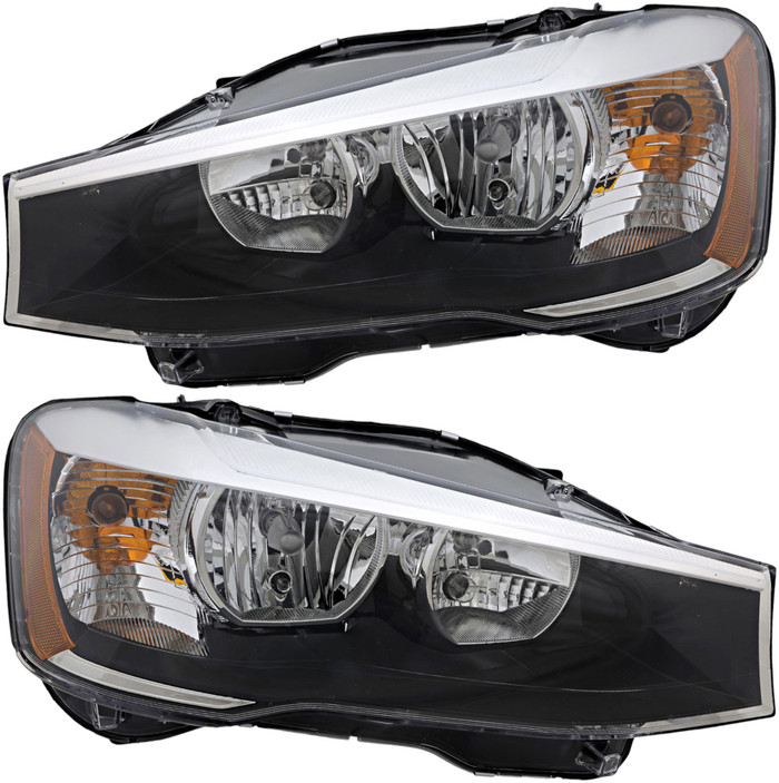 2015-2018 BMW X4 Headlights Driver Left and Passenger Right Side Halogen