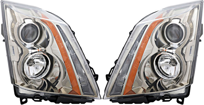 2011-2015 Cadillac CTS Coupe Headlights Driver Left and Passenger Right Side Halogen