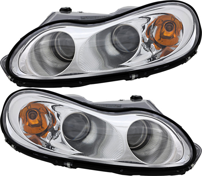 2001 Chrysler LHS Headlights Driver Left and Passenger Right Side Halogen