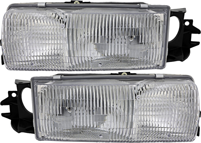 1991-1992 Oldsmobile Custom Cruiser Headlights Driver Left and Passenger Right Side Halogen