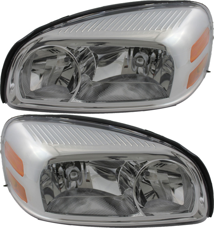 2005-2009 Pontiac Montana SV6 Headlights Driver Left and Passenger Right Side Halogen