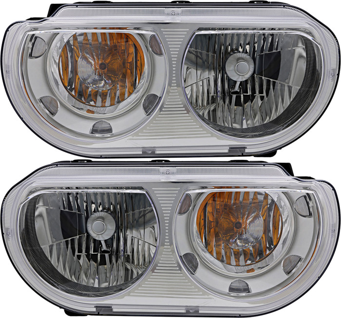 2008-2014 Dodge Challenger Headlights Driver Left and Passenger Right Side Halogen