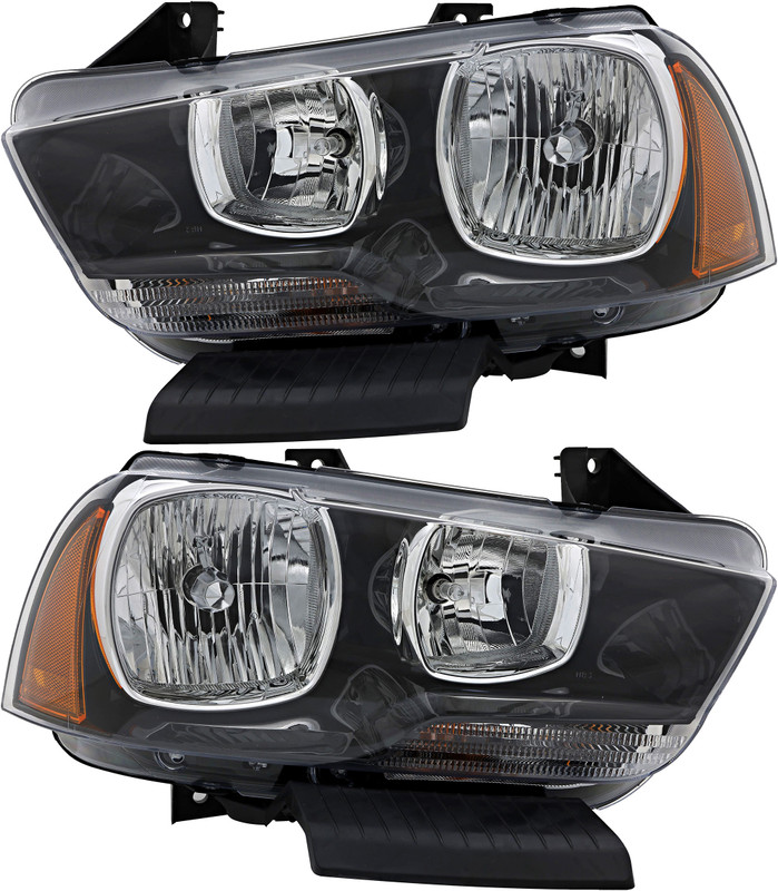 2011-2014 Dodge Charger Headlights Driver Left and Passenger Right Side Halogen