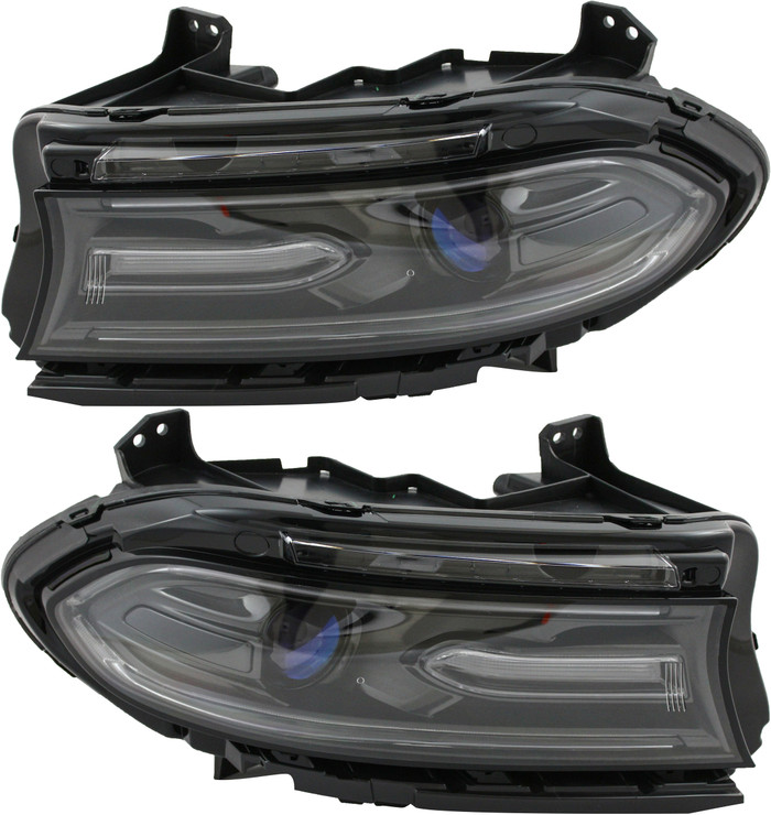 2015 Dodge Charger Headlights Driver Left and Passenger Right Side Halogen