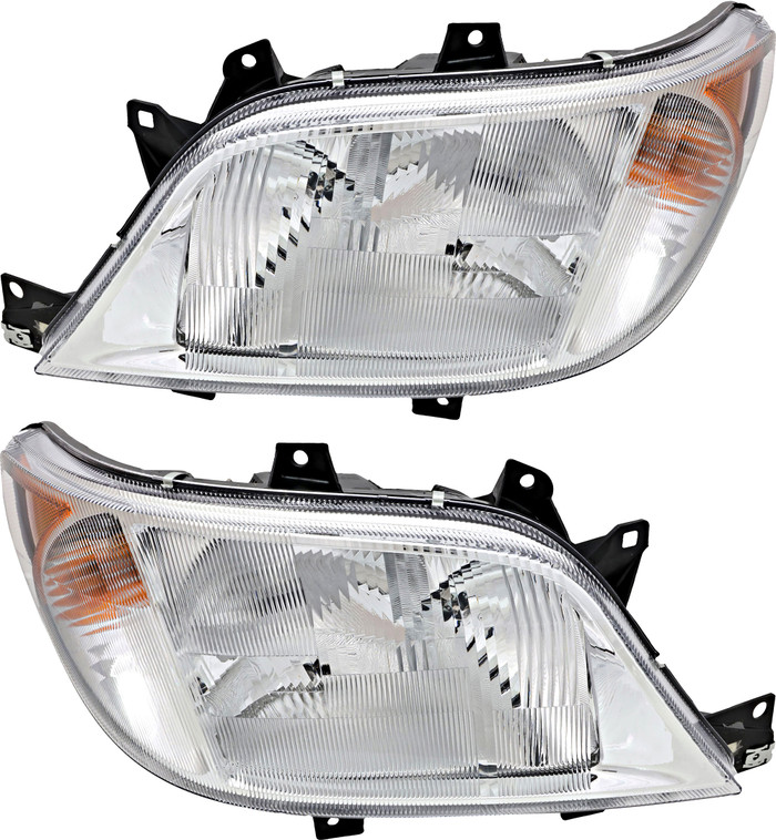 2003-2006 Dodge Sprinter 2500 Headlights Driver Left and Passenger Right Side Halogen