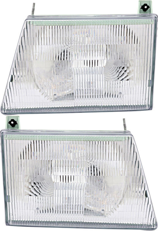 1997-2007 Ford E250 Headlights Driver Left and Passenger Right Side Halogen