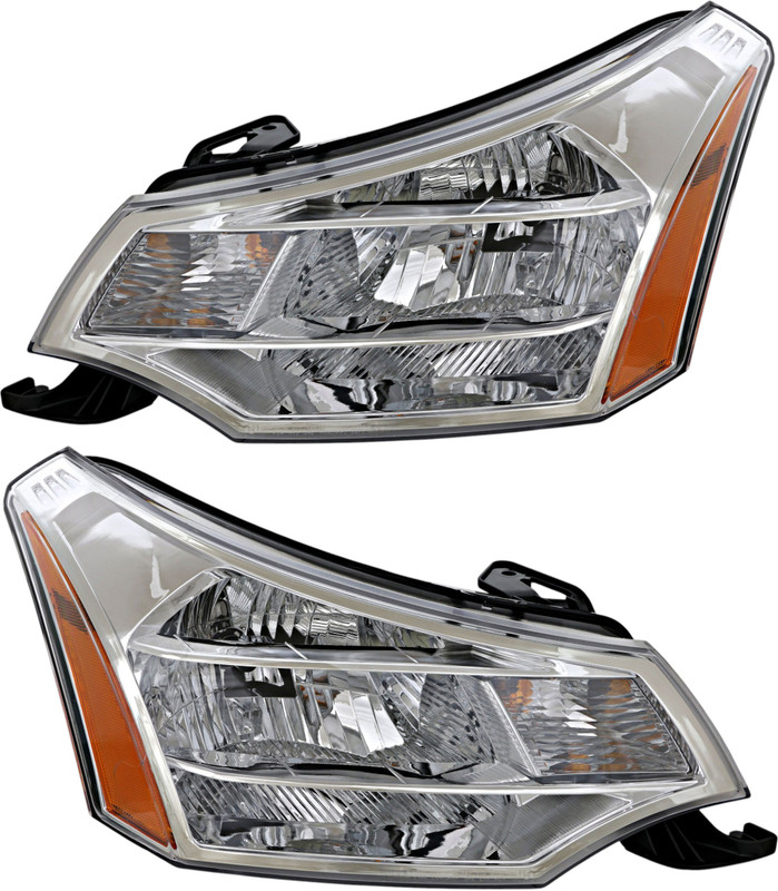 2008-2011 Ford Focus Headlights Driver Left and Passenger Right Side Halogen