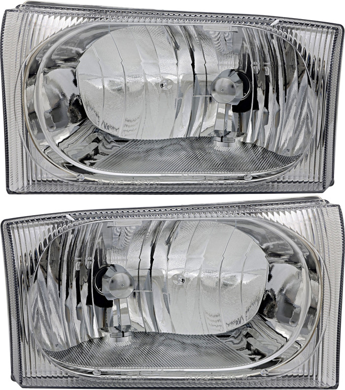 2002-2004 Ford Excursion Headlights Driver Left and Passenger Right Side Halogen