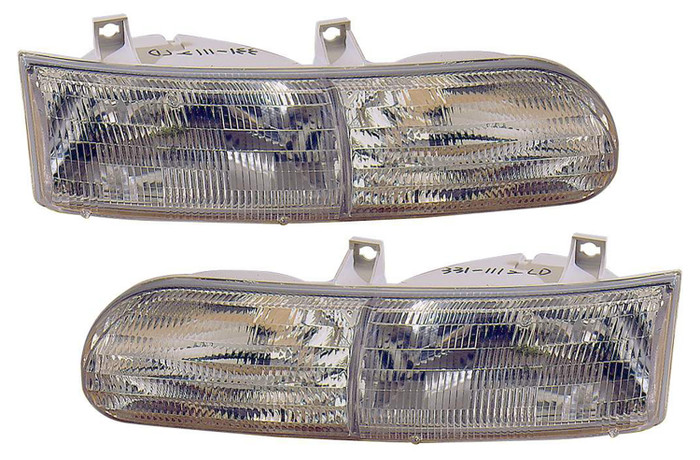 1992-1993 Ford Taurus Headlights Driver Left and Passenger Right Side Halogen