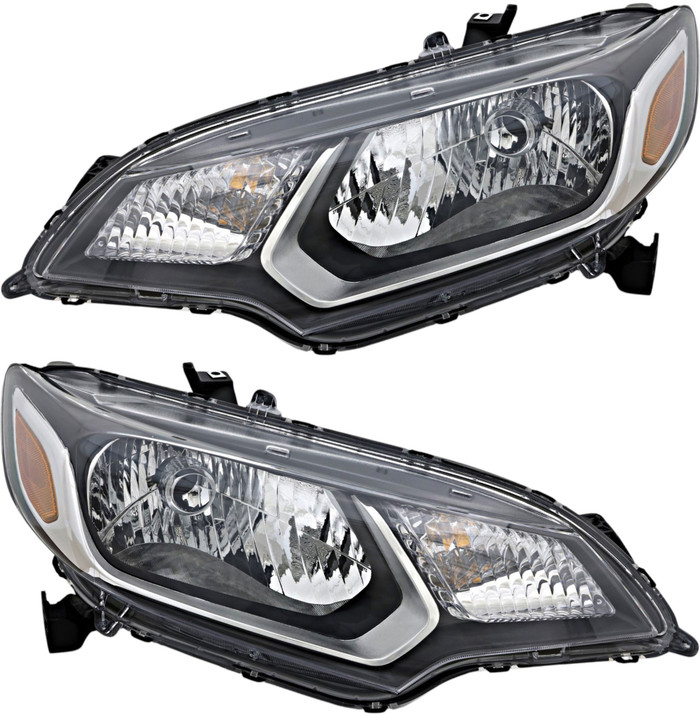 2015-2016 Honda Fit Headlights Driver Left and Passenger Right Side Halogen