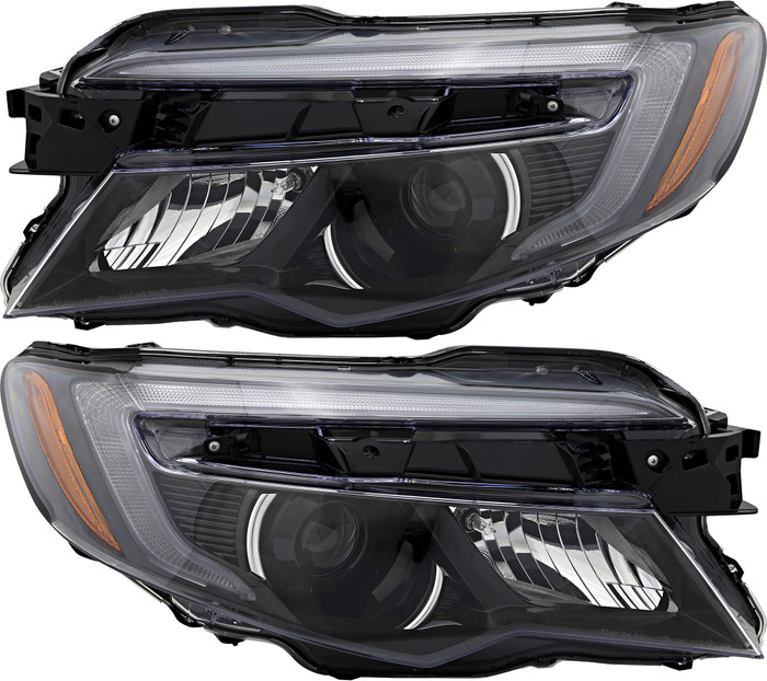 2017-2020 Honda Ridgeline Headlights Driver Left and Passenger Right Side Halogen Without Auto Dimming & On-Off
