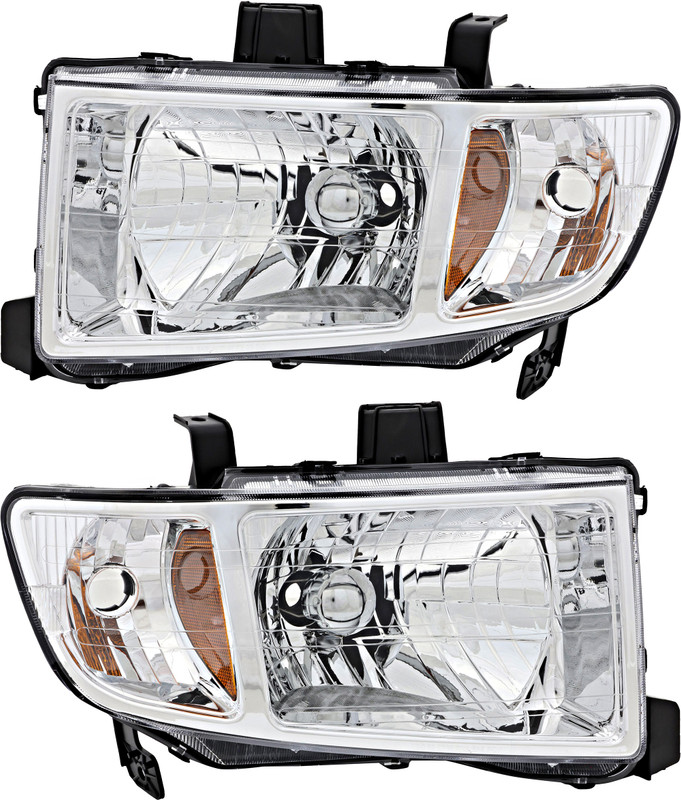 2009-2014 Honda Ridgeline Headlights Driver Left and Passenger Right Side Halogen