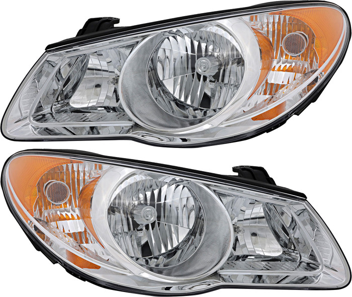 2007-2009 Hyundai Elantra Headlights Driver Left and Passenger Right Side Halogen