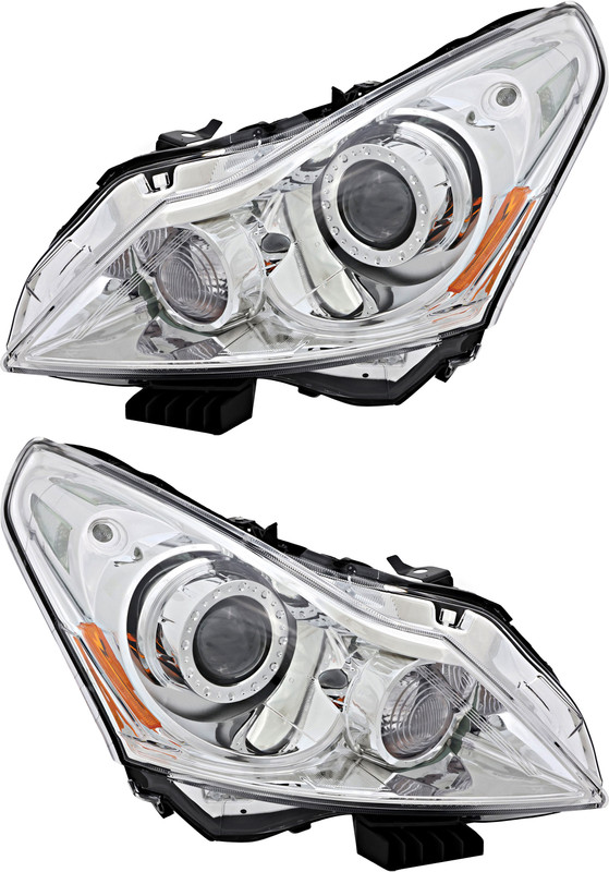 2011-2012 Infiniti G25 Headlights Driver Left and Passenger Right Side HID/Xenon