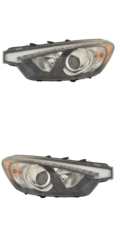 2014 Kia Forte Headlights Driver Left and Passenger Right Side HID/Xenon