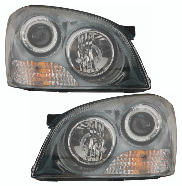 2006-2007 Kia Optima Headlights Driver Left and Passenger Right Side Halogen With Appearance Package