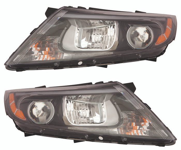 2014-2015 Kia Optima Headlights Driver Left and Passenger Right Side Halogen USA Built Without LED Position Lamp