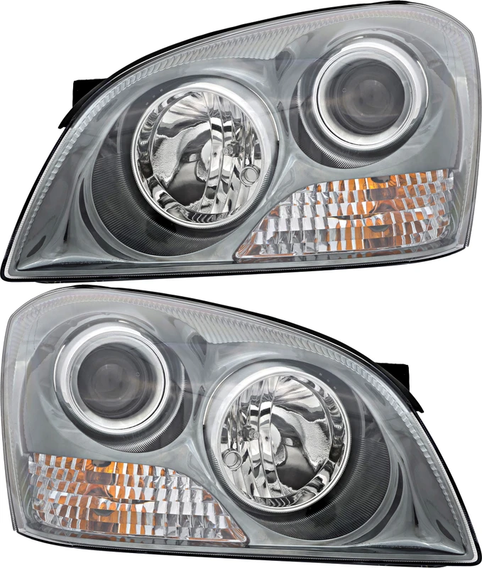 2007-2008 Kia Optima Headlights Driver Left and Passenger Right Side Halogen With Appearance Package