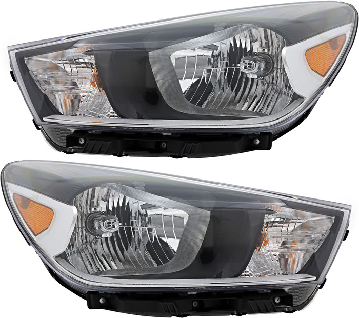 2018-2020 Kia Rio Sedan Headlights Driver Left and Passenger Right Side Halogen