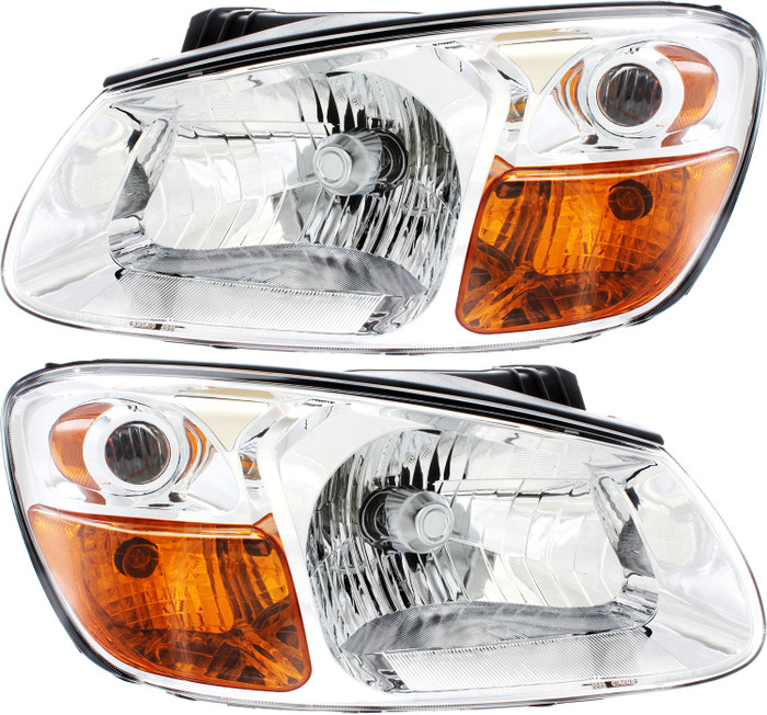 2007-2009 Kia Spectra Headlights Driver Left and Passenger Right Side Halogen