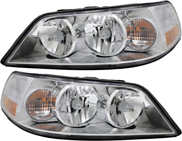 2005-2011 Lincoln Town Car Headlights Driver Left and Passenger Right Side Halogen