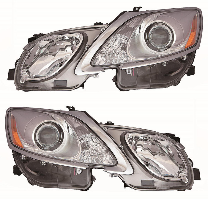 2007-2011 Lexus GS350 Headlights Driver Left and Passenger Right Side HID/Xenon Without Adaptive Headlight. With Headlight Washer