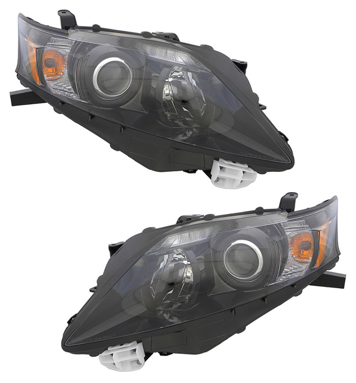 2012 Lexus RX350 Headlights Driver Left and Passenger Right Side Halogen Black Trim Canada Built