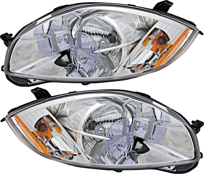 2008-2012 Mitsubishi Eclipse Coupe Headlights Driver Left and Passenger Right Side Halogen