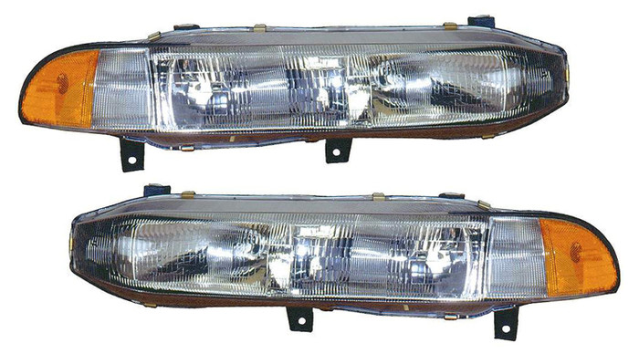 1994-1996 Mitsubishi Galant Headlights Driver Left and Passenger Right Side Halogen