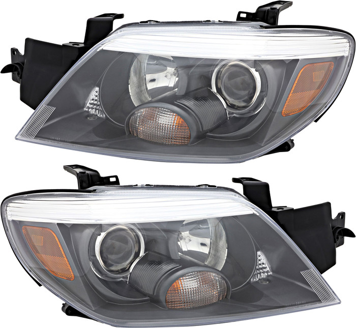 2005-2006 Mitsubishi Outlander Limited Model Only Headlights Driver Left and Passenger Right Side Halogen