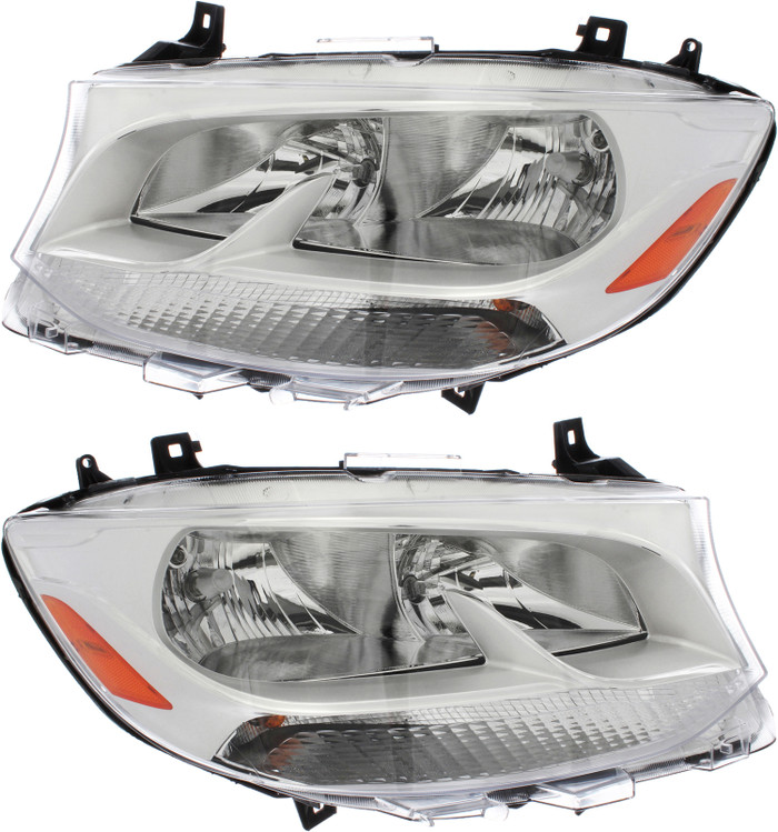 2019-2021 Mercedes Benz Sprinter 3500 Headlights Driver Left and Passenger Right Side Halogen