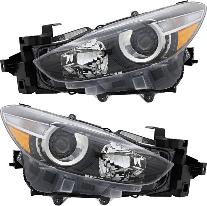 2017-2018 Mazda 3 Headlights Driver Left and Passenger Right Side Halogen Japan/Mexico Built