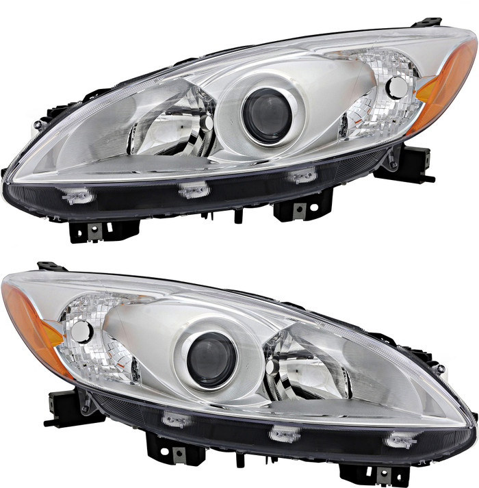 2012-2016 Mazda 5 Headlights Driver Left and Passenger Right Side Halogen
