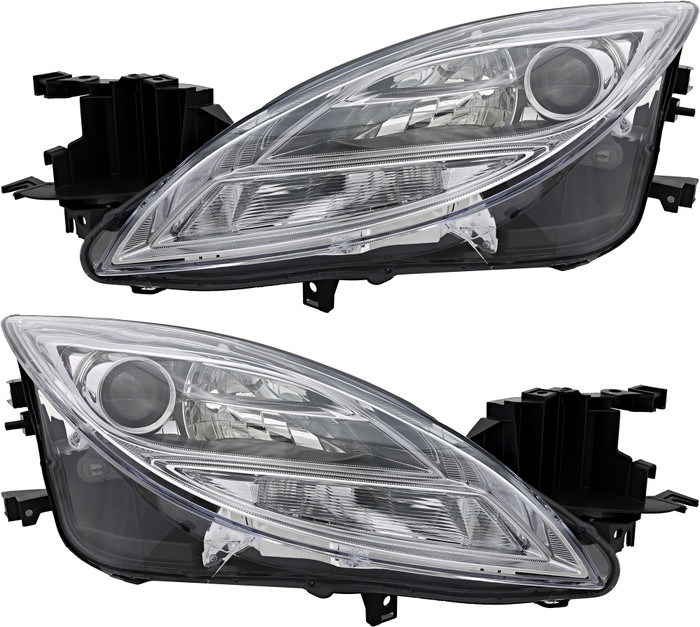 2009-2010 Mazda 6 Headlights Driver Left and Passenger Right Side Halogen