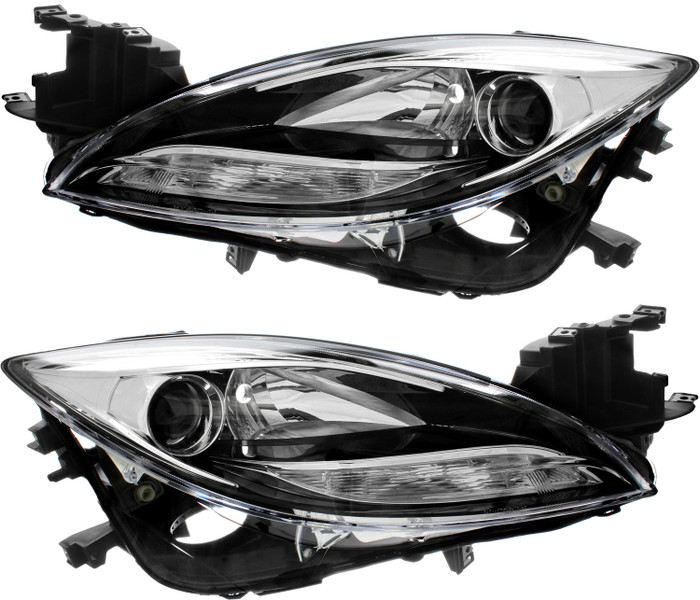 2011-2013 Mazda 6 Headlights Driver Left and Passenger Right Side HID/Xenon