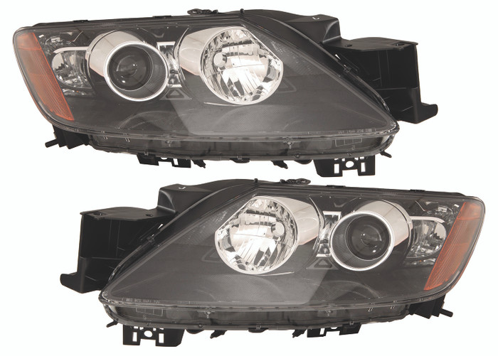 2008-2009 Mazda CX-7 Headlights Driver Left and Passenger Right Side HID/Xenon