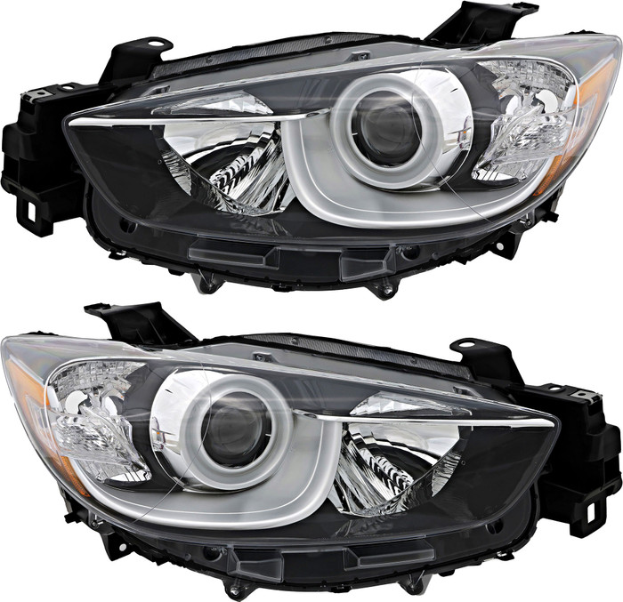2013-2016 Mazda CX-5 Headlights Driver Left and Passenger Right Side Halogen