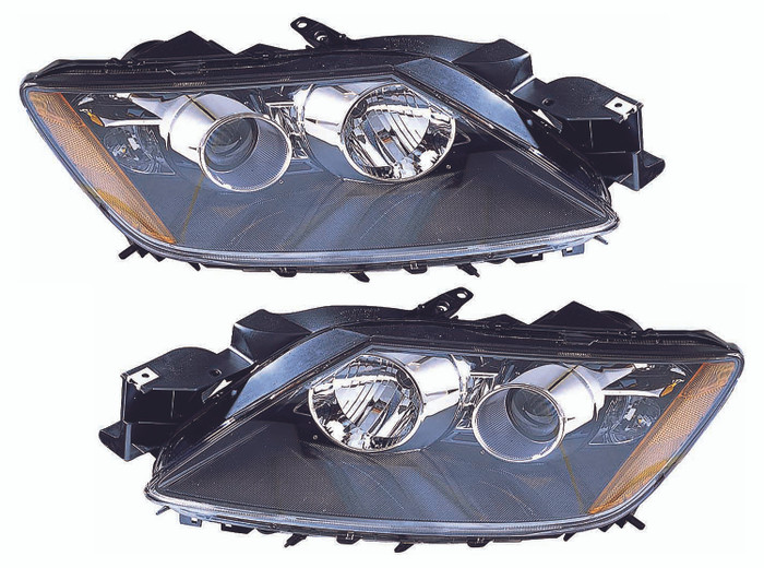 2009 Mazda CX-7 Headlights Driver Left and Passenger Right Side Halogen
