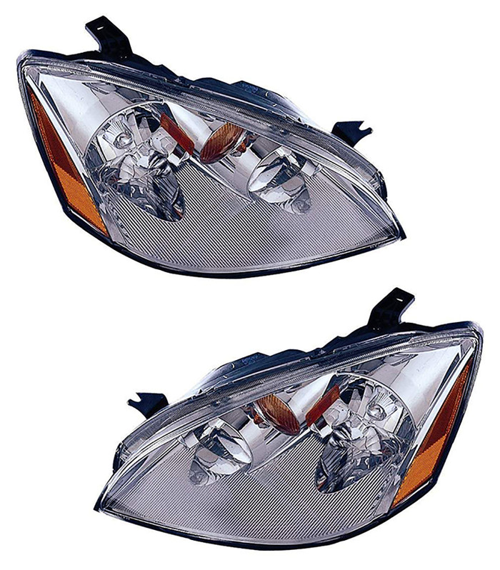 2002-2004 Nissan Altima Headlights Driver Left and Passenger Right Side HID/Xenon Without Bulbs