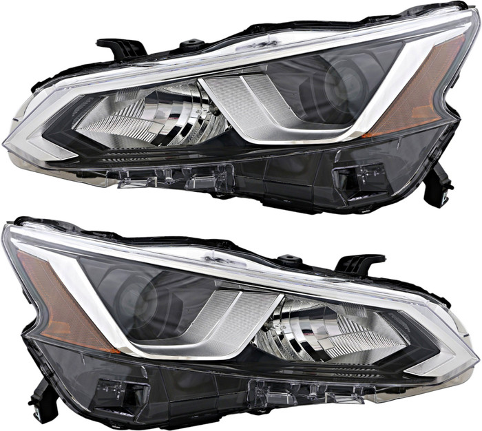 2019 Nissan Altima Headlights Driver Left and Passenger Right Side Halogen