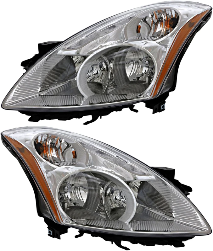 2010-2012 Nissan Altima Sedan Headlights Driver Left and Passenger Right Side Halogen