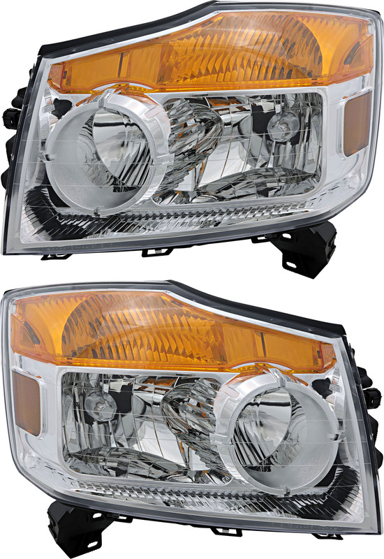2008-2010 Nissan Armada Headlights Driver Left and Passenger Right Side Halogen