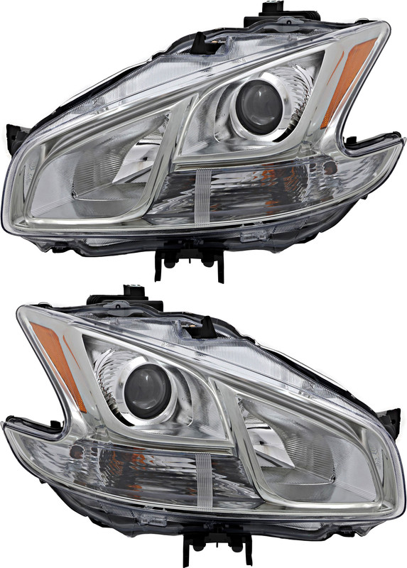 2009-2014 Nissan Maxima Headlights Driver Left and Passenger Right Side Halogen