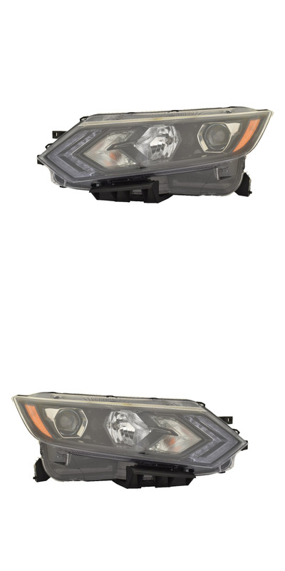 2020-2021 Nissan Rogue Sport Headlights Driver Left and Passenger Right Side Halogen