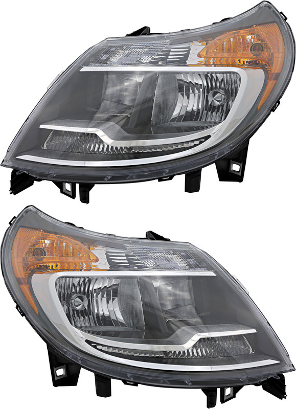 2014-2020 Ram ProMaster 3500 Headlights Driver Left and Passenger Right Side Halogen With Daytime Running Light
