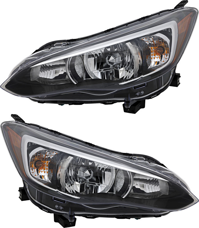 2018-2021 Subaru Crosstrek Headlights Driver Left and Passenger Right Side Halogen