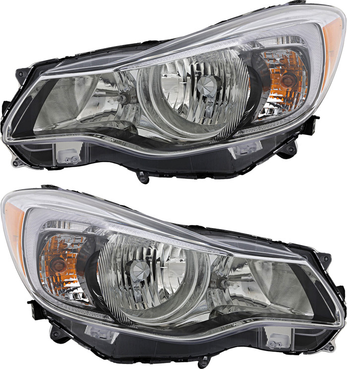 2016-2017 Subaru XV Crosstrek Headlights Driver Left and Passenger Right Side Halogen